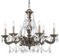 Crystorama - 5026-VB-CL-SAQ - Six Light Chandelier - Paris Market - Venetian Bronze