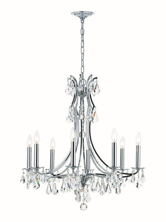 Crystorama - 5938-CH-CL-MWP - Eight Light Chandelier - Cedar - Polished Chrome