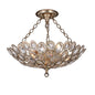 Crystorama - 7584-DT_CEILING - Three Light Semi Flush Mount - Sterling - Distressed Twilight