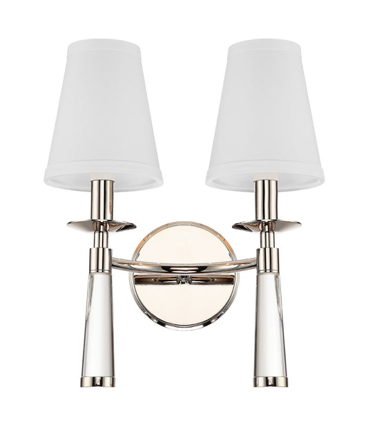 Crystorama - 8862-PN - Two Light Wall Sconce - Baxter - Polished Nickel