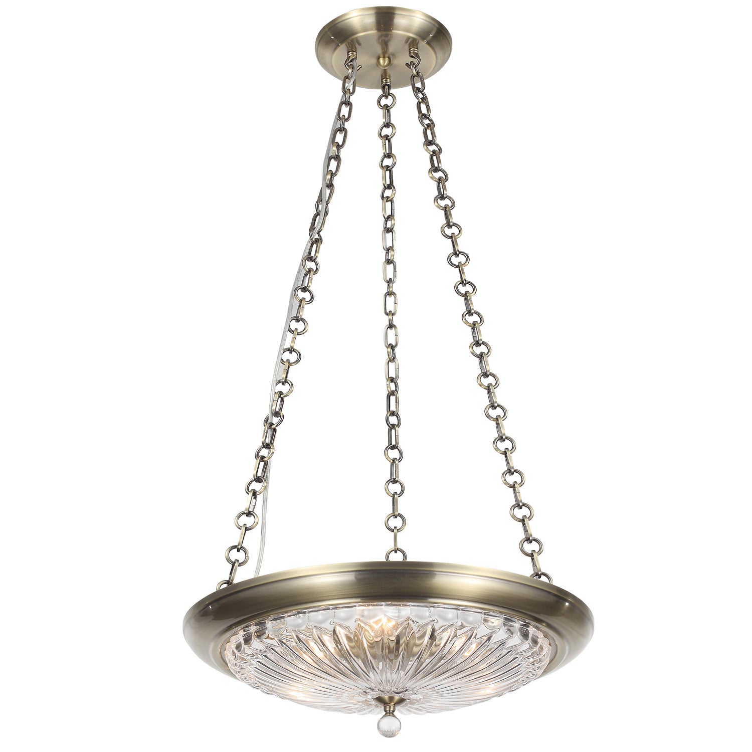 Crystorama - 9943-AB - Three Light Mini Chandelier - Celina - Antique Brass