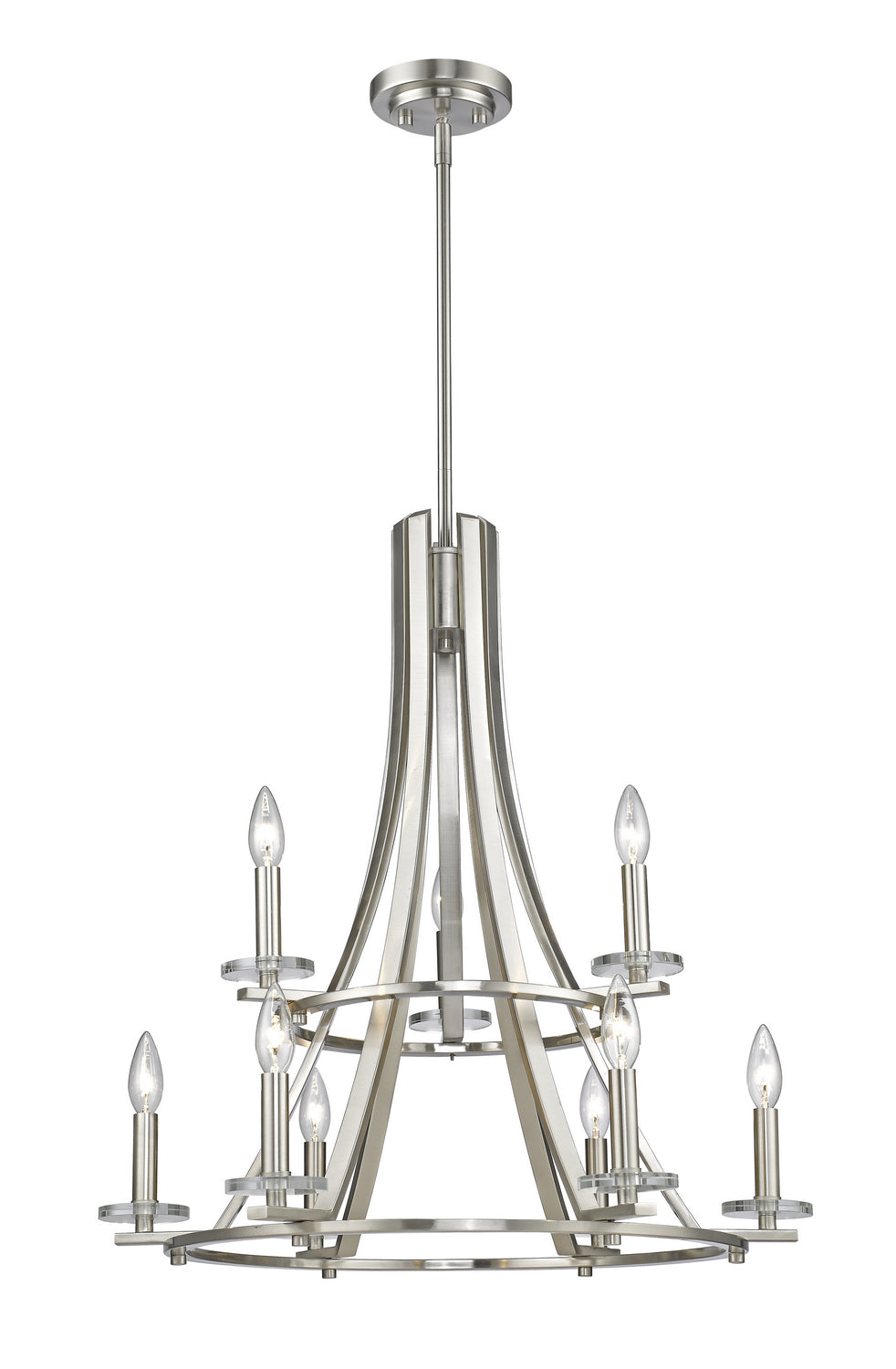 Z-Lite - 2010-9BN - Nine Light Chandelier - Verona - Brushed Nickel