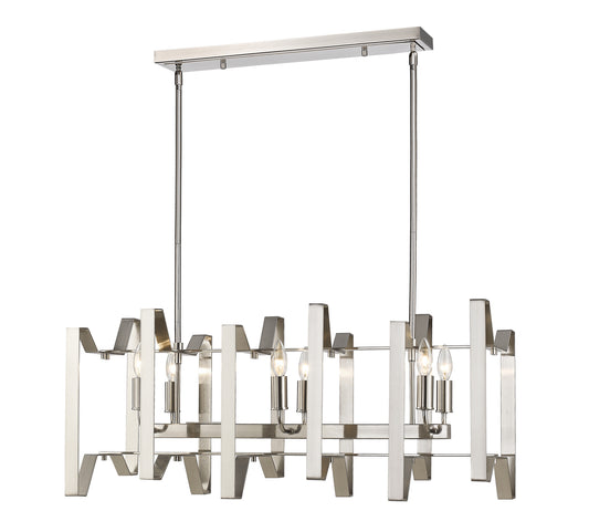 Z-Lite - 4000-34BN - Six Light Linear Chandelier - Marsala - Brushed Nickel