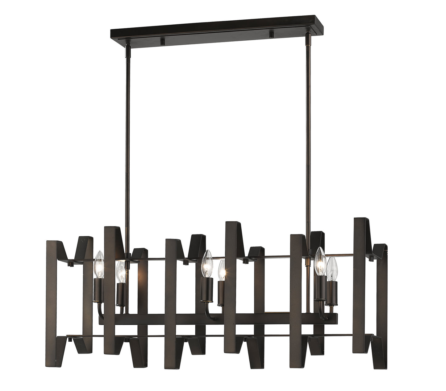 Z-Lite - 4000-34BRZ - Six Light Linear Chandelier - Marsala - Bronze