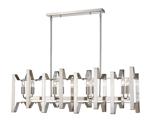 Z-Lite - 4000-44BN - Eight Light Linear Chandelier - Marsala - Brushed Nickel