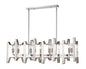 Z-Lite - 4000-44BN - Eight Light Linear Chandelier - Marsala - Brushed Nickel