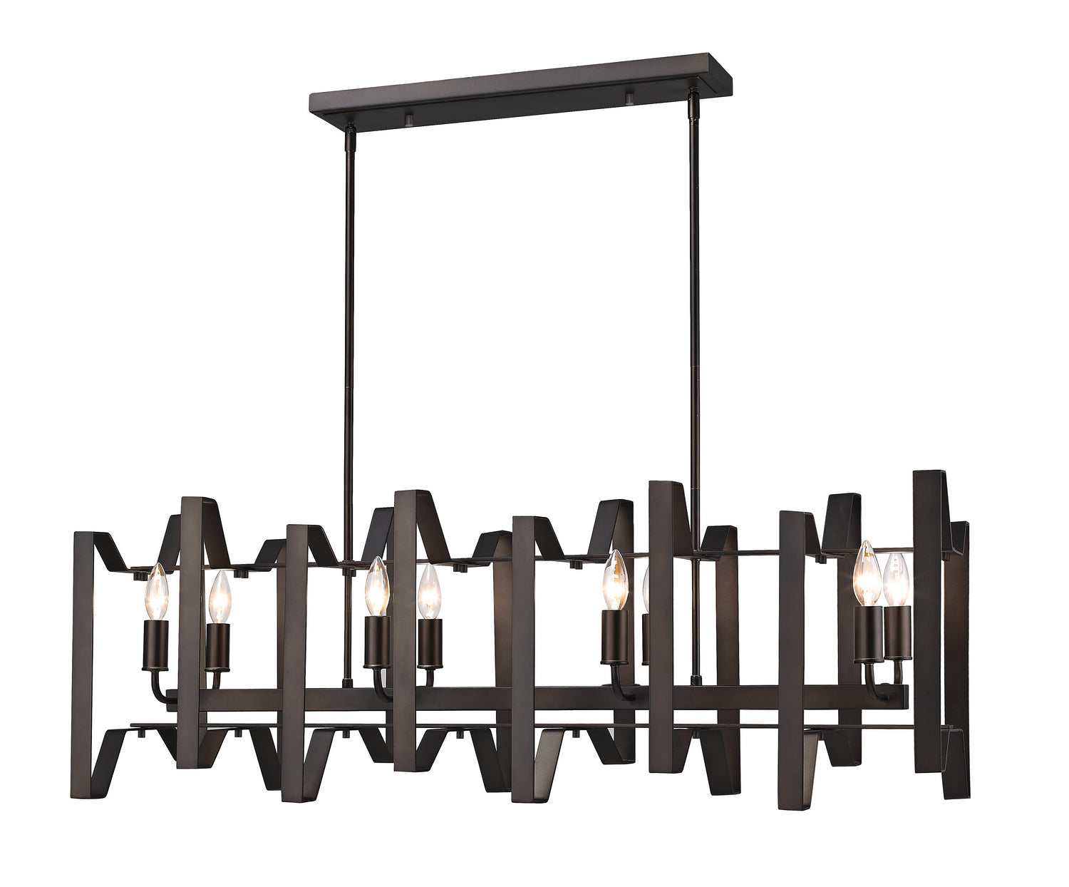 Z-Lite - 4000-44BRZ - Eight Light Linear Chandelier - Marsala - Bronze