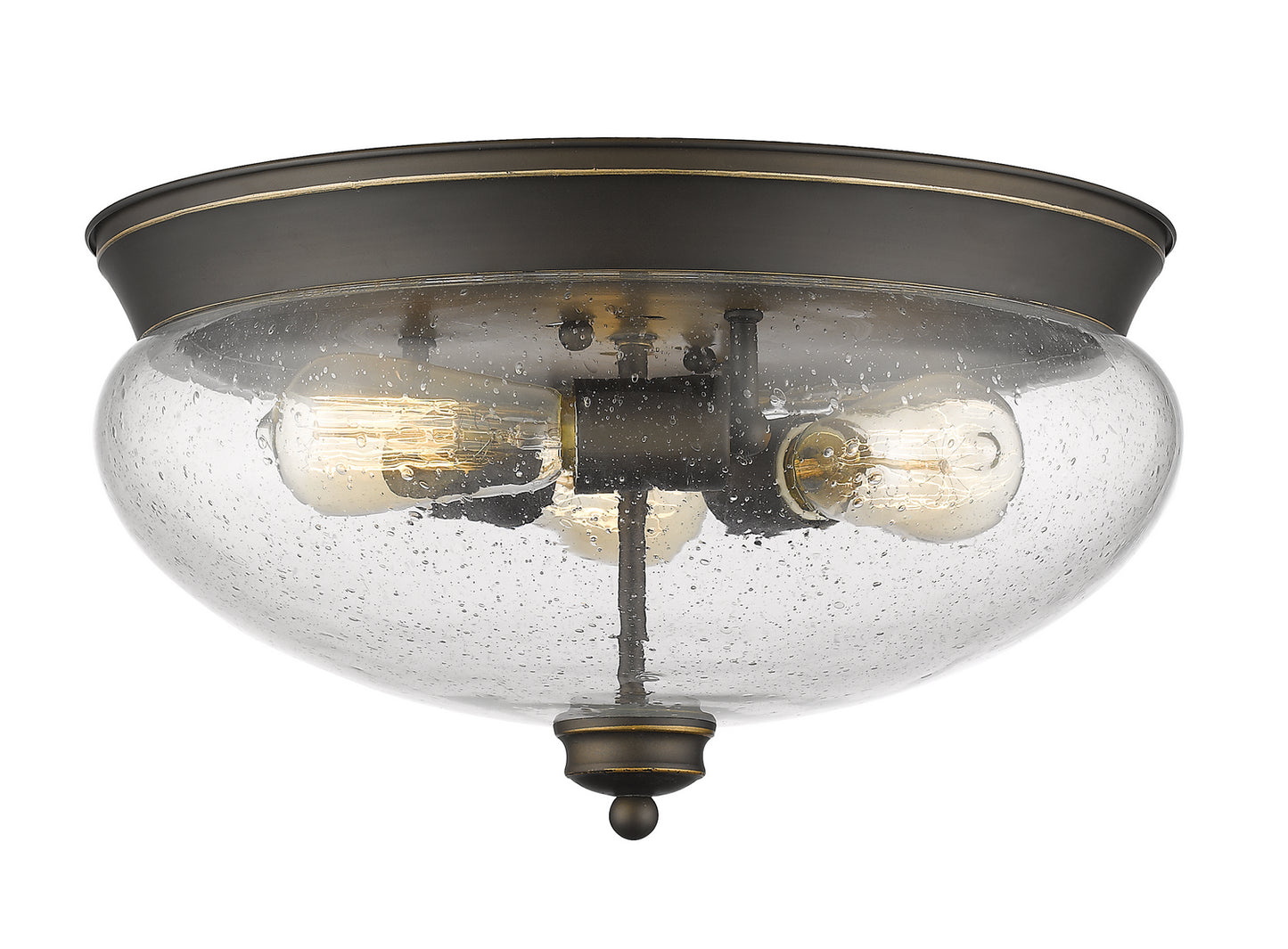 Z-Lite - 722F3-OB - Three Light Flush Mount - Amon - Olde Bronze