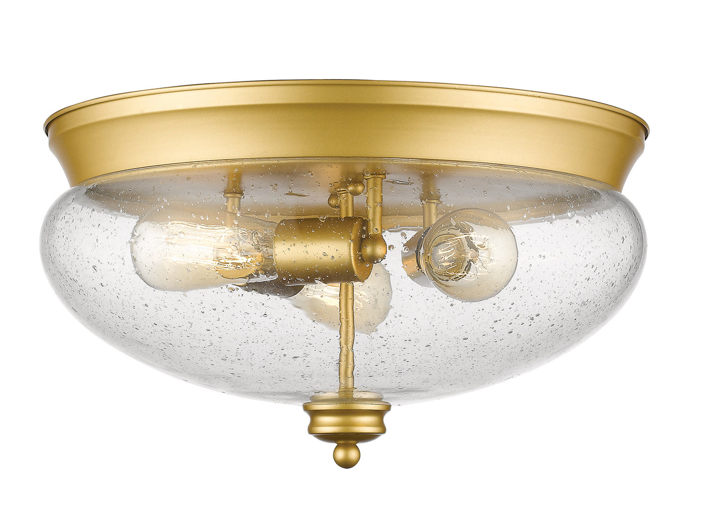 Z-Lite - 722F3-SG - Three Light Flush Mount - Amon - Satin Gold