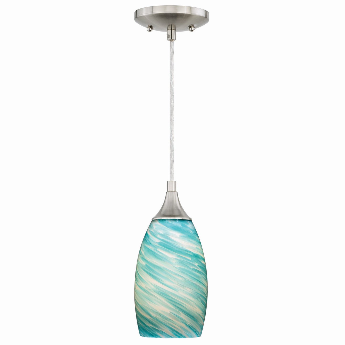 Vaxcel - P0172 - One Light Mini Pendant - Milano - Satin Nickel