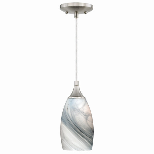 Vaxcel - P0176 - One Light Mini Pendant - Milano - Satin Nickel