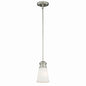 Vaxcel - P0189 - One Light Mini Pendant - Malie - Satin Nickel