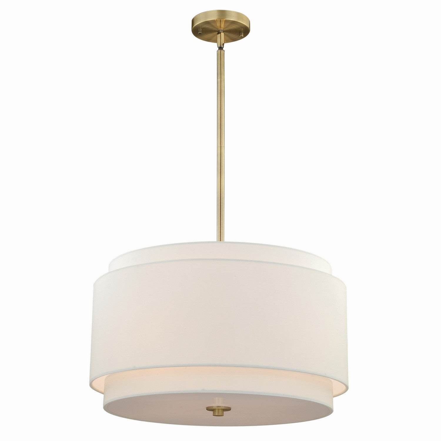 Vaxcel - P0192 - Four Light Pendant - Burnaby - Matte Brass