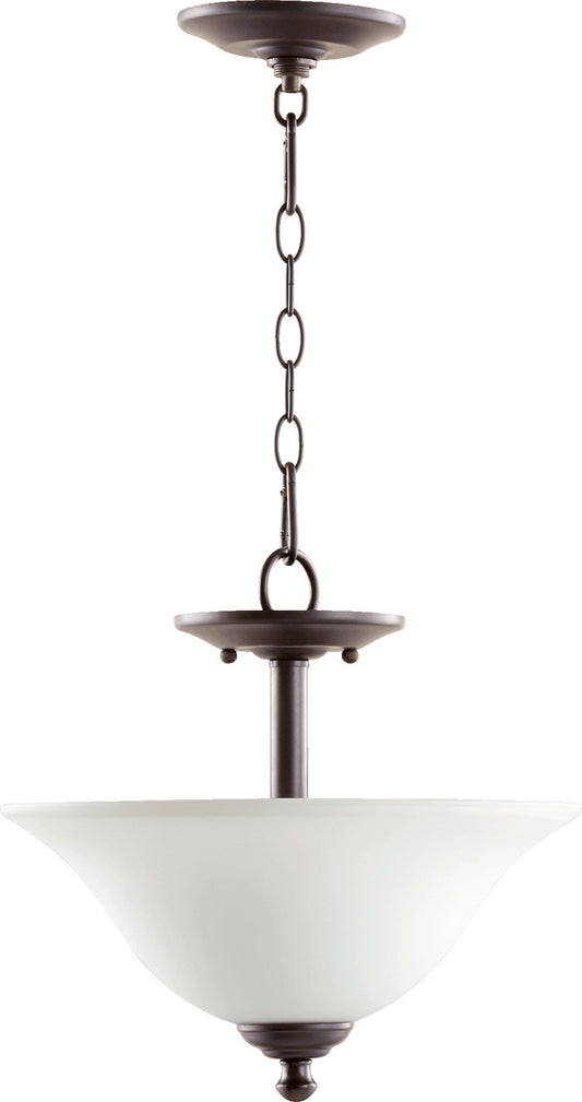 Quorum - 2810-13186 - Two Light Dual Mount - Spencer - Oiled Bronze w/ Satin Opal