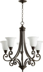 Quorum - 6154-5-186 - Five Light Chandelier - Bryant - Oiled Bronze w/ Satin Opal