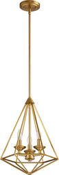 Quorum - 8311-3-80 - Three Light Pendant - Bennett - Aged Brass