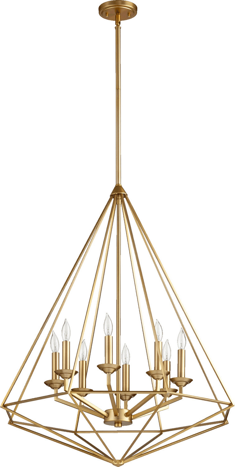 Quorum - 8311-8-80 - Eight Light Pendant - Bennett - Aged Brass