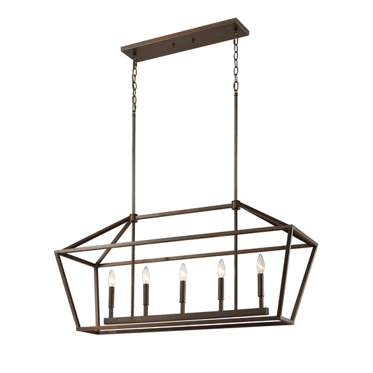 Millennium - 3245-RBZ - Five Light Pendant - Rubbed Bronze