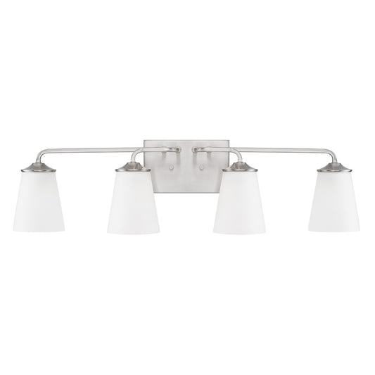 Capital Lighting - 114141BN-331 - Four Light Vanity - Braylon - Brushed Nickel