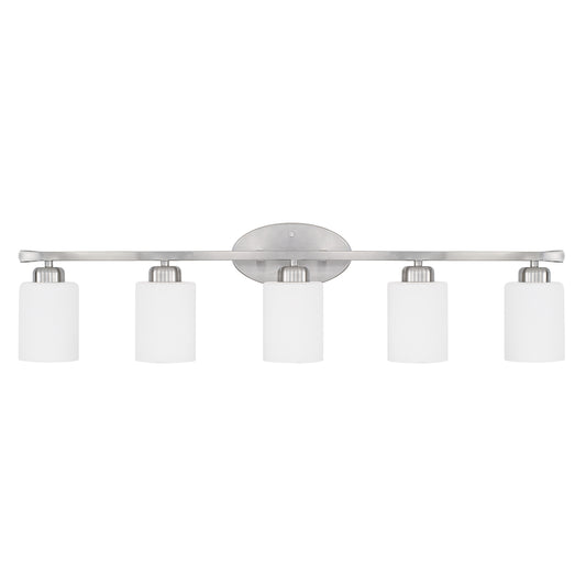 Capital Lighting - 115251BN-338 - Five light Vanity - Dixon - Brushed Nickel