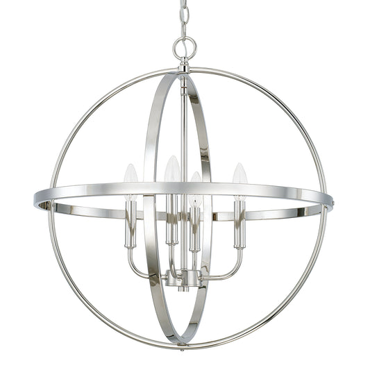 Capital Lighting - 317542PN - Four Light Pendant - Hartwell - Polished Nickel