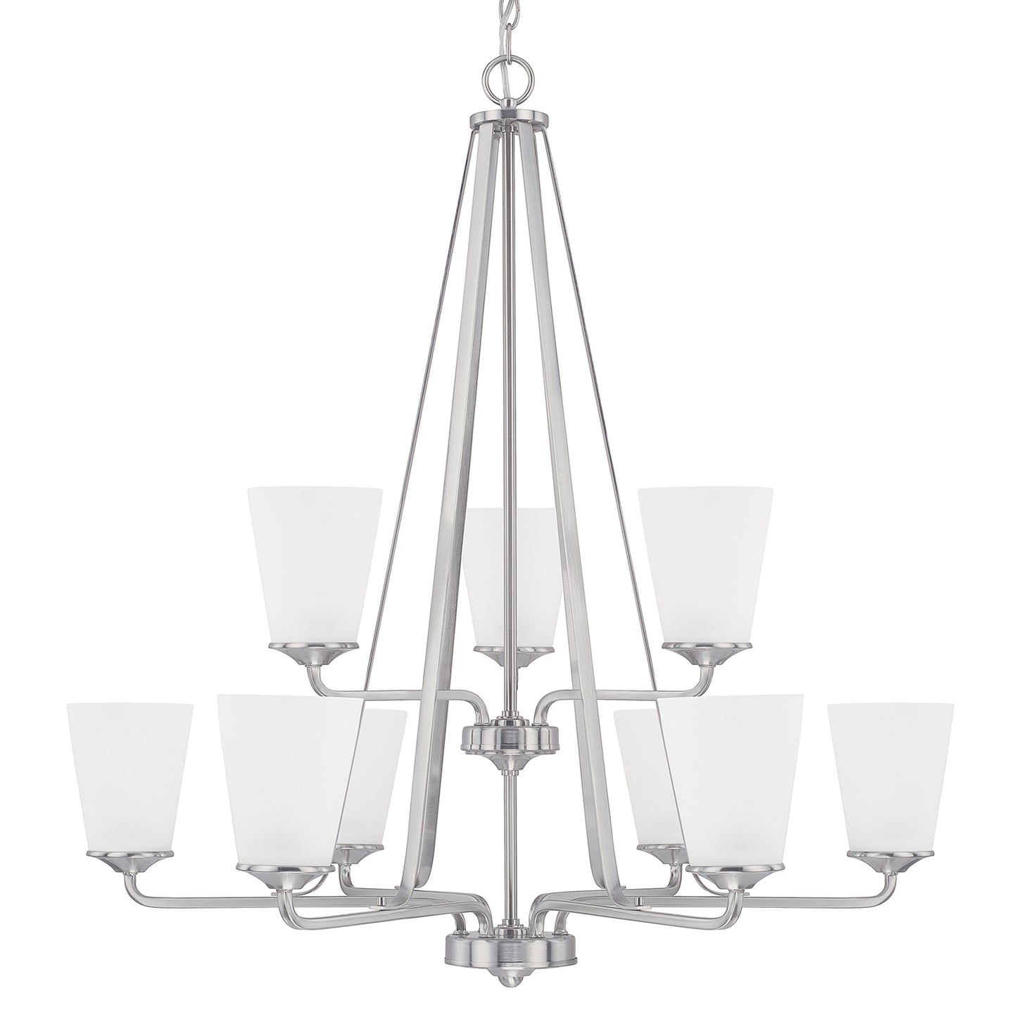 Capital Lighting - 414191BN-331 - Nine Light Chandelier - Braylon - Brushed Nickel