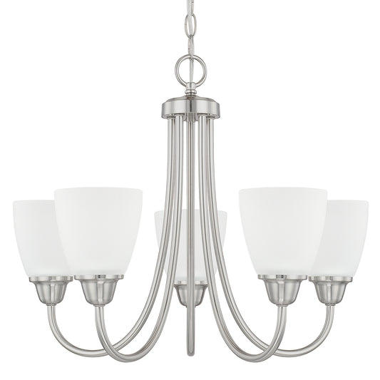 Capital Lighting - 415151BN-337 - Five Light Chandelier - Trenton - Brushed Nickel