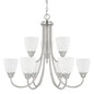 Capital Lighting - 415191BN-337 - Nine Light Chandelier - Trenton - Brushed Nickel