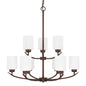 Capital Lighting - 415291BZ-338 - Nine Light Chandelier - Dixon - Bronze