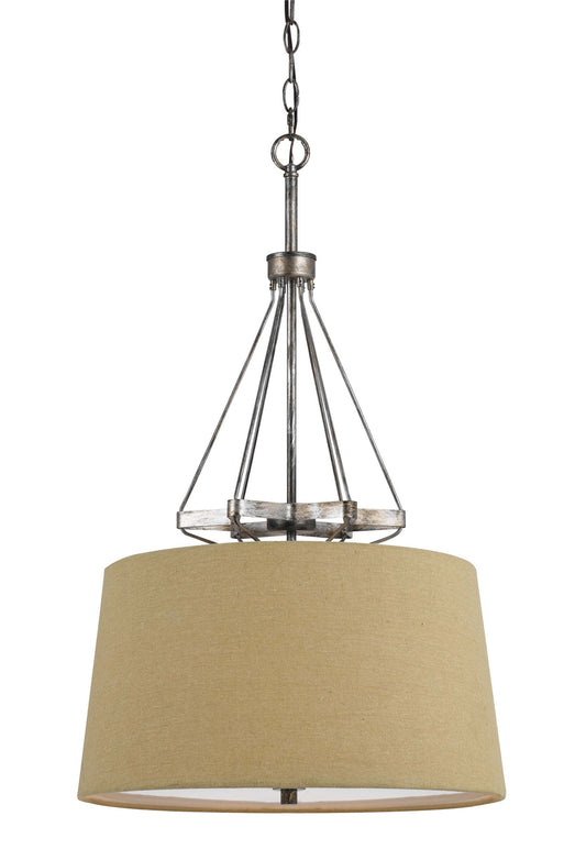 Cal Lighting - FX-3538/1P - Three Light Pendant - Cresco - Textured Steel