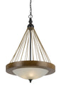Cal Lighting - FX-3563/1P - Three Light Pendant - MONTICELLO - Metal/Wood