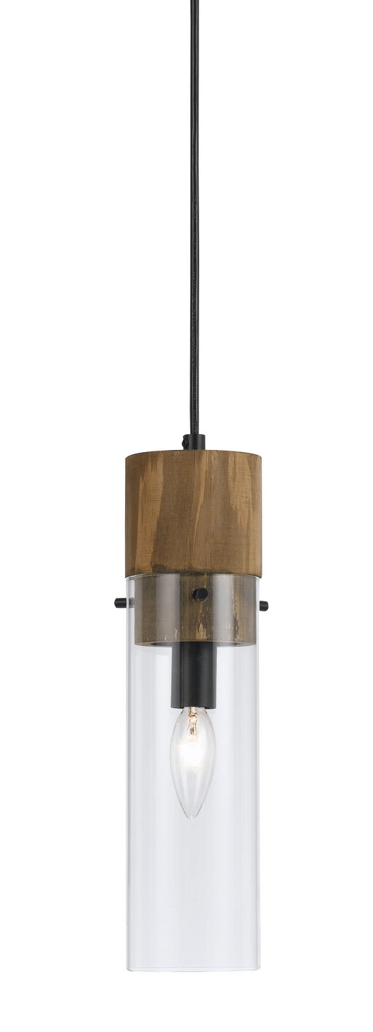 Cal Lighting - FX-3583-1P - One Light Pendant - SPEHROID - Dark Bronze/Wood