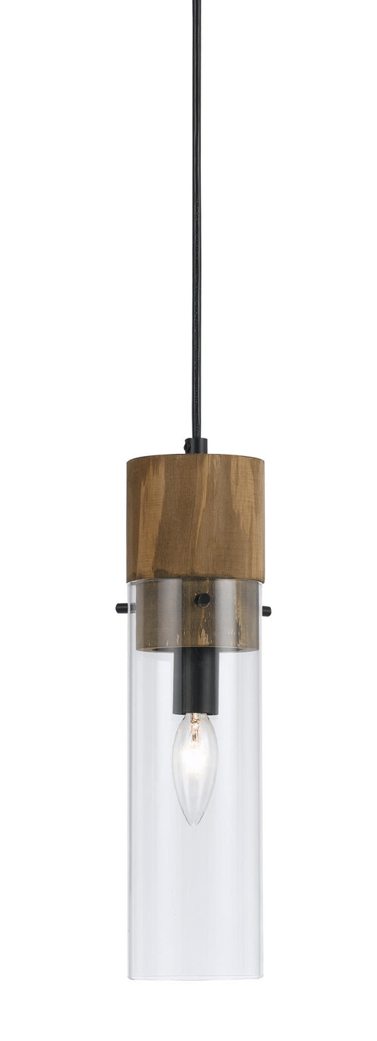 Cal Lighting - FX-3583-1P - One Light Pendant - SPEHROID - Dark Bronze/Wood