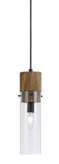 Cal Lighting - FX-3583-1P - One Light Pendant - SPEHROID - Dark Bronze/Wood