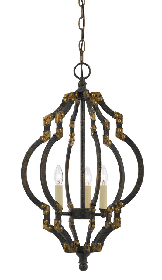 Cal Lighting - FX-3593-3 - Three Light Pendant - HOWELL - Irontiqued gold