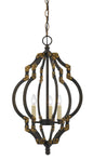 Cal Lighting - FX-3593-3 - Three Light Pendant - HOWELL - Irontiqued gold