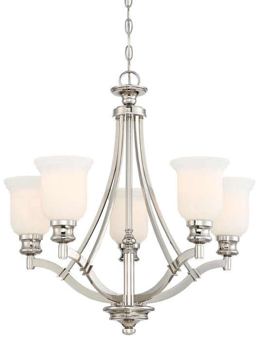 Minka-Lavery - 3295-613 - Five Light Chandelier - Audrey'S Point - Polished Nickel