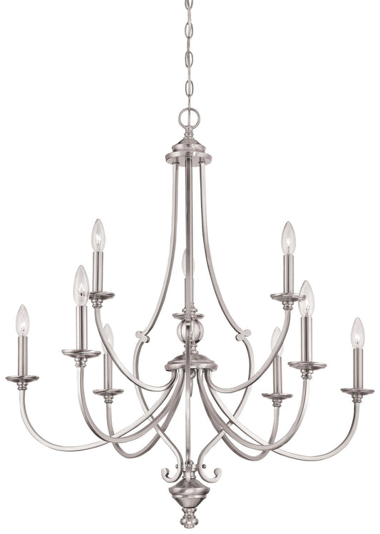 Minka-Lavery - 3339-84 - Nine Light Chandelier - Savannah Row - Brushed Nickel