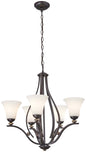 Minka-Lavery - 3285-589 - Five Light Chandelier - Shadowglen - Lathan Bronze With Gold Highli