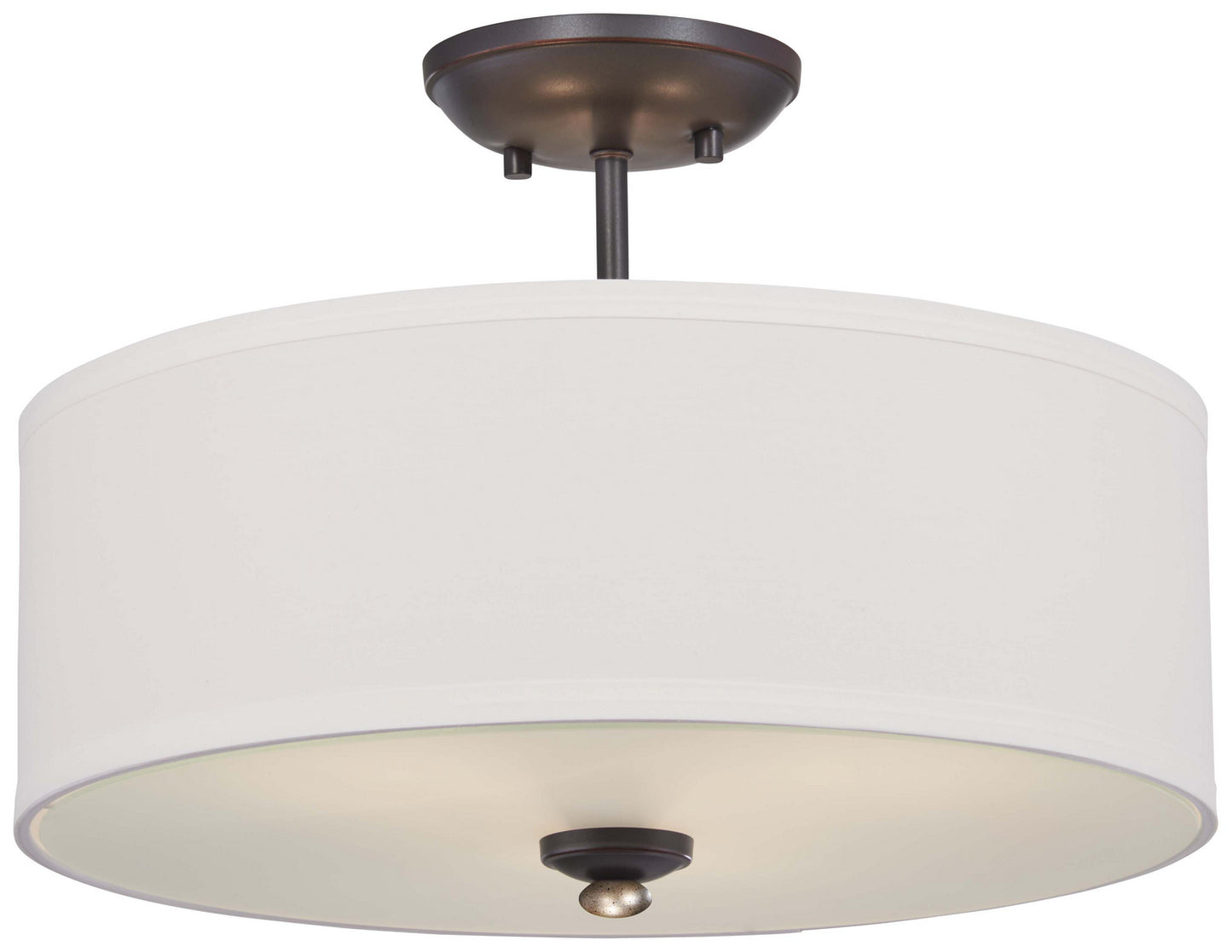 Minka-Lavery - 3286-589 - Three Light Semi Flush Mount - Shadowglen - Lathan Bronze