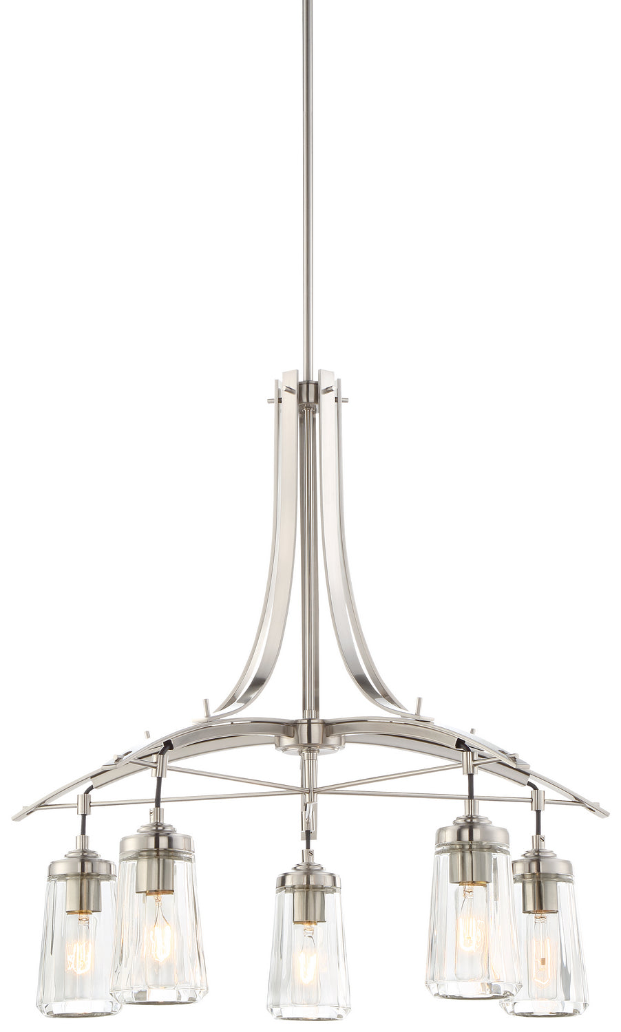 Minka-Lavery - 3305-84 - Five Light Chandelier - Poleis - Brushed Nickel