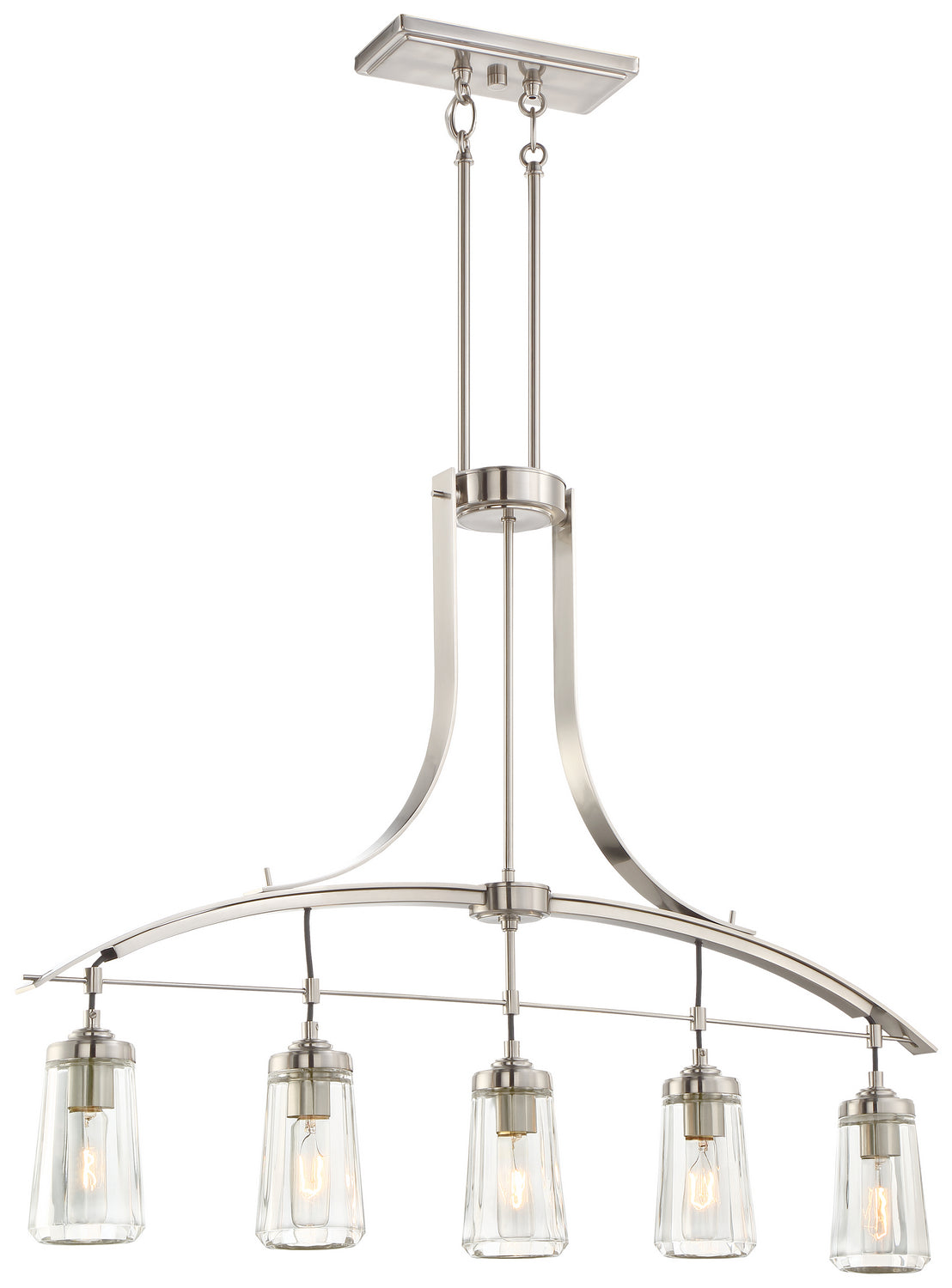 Minka-Lavery - 3306-84 - Five Light Island Pendant - Poleis - Brushed Nickel