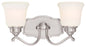 Minka-Lavery - 3322-84 - Two Light Bath - Savannah Row - Brushed Nickel