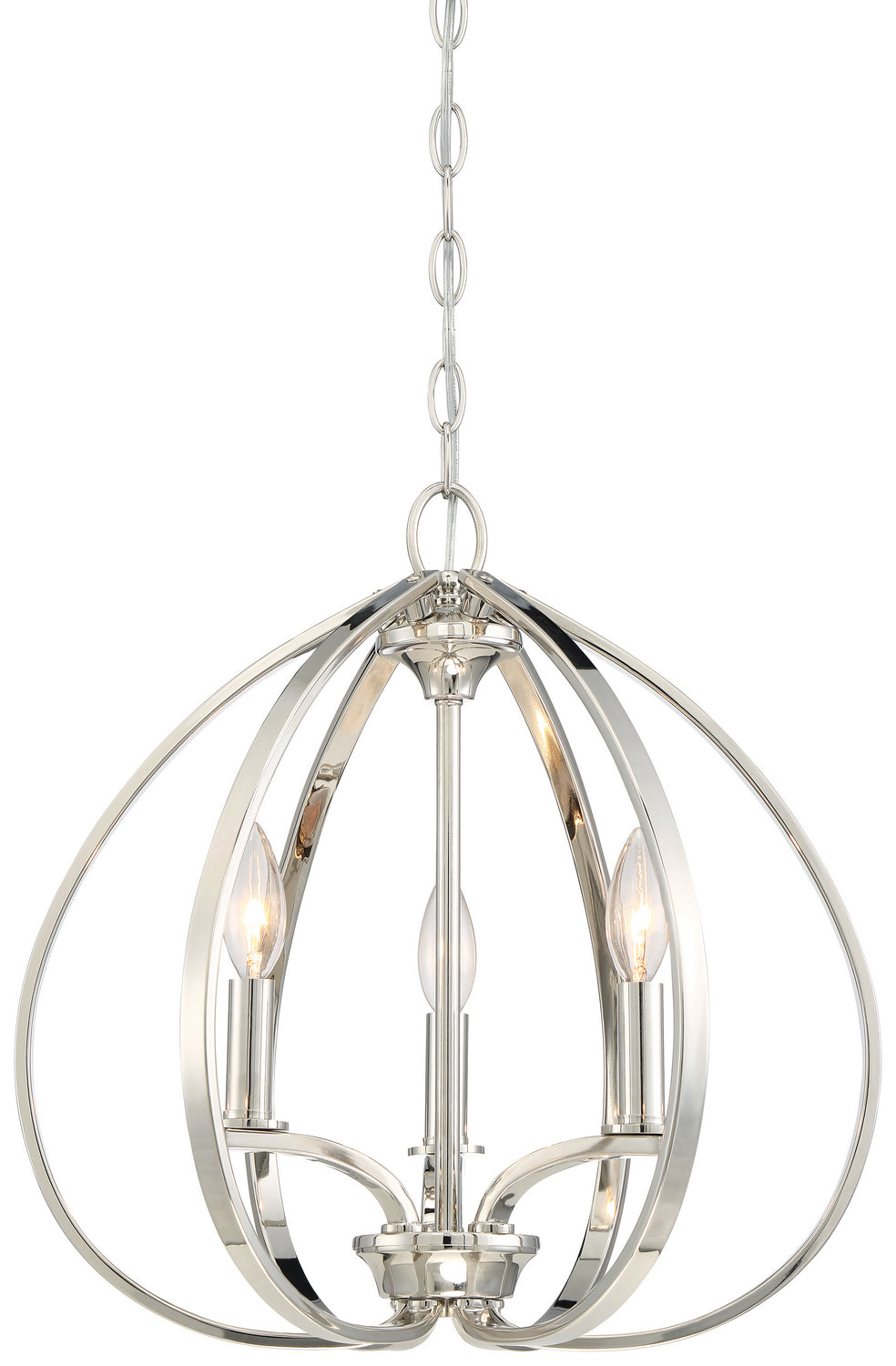 Minka-Lavery - 4982-613 - Three Light Pendant - Tilbury - Polished Nickel