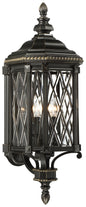 Minka-Lavery - 9322-585 - Four Light Outdoor Wall Mount - Bexley Manor - Coal W/Gold Highlights