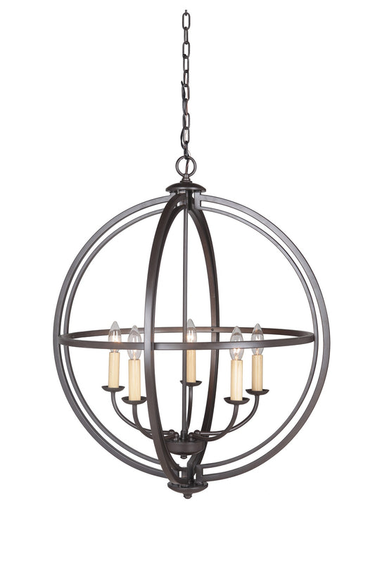 Craftmade - 40135-ESP - Five Light Foyer Pendant - Berkeley - Espresso