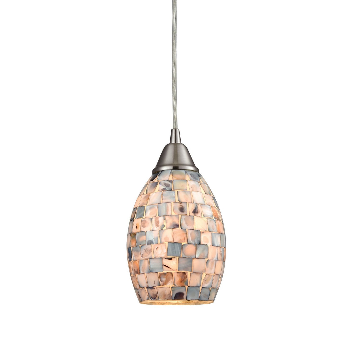 ELK Home - 10444/1 - One Light Mini Pendant - Capri - Satin Nickel