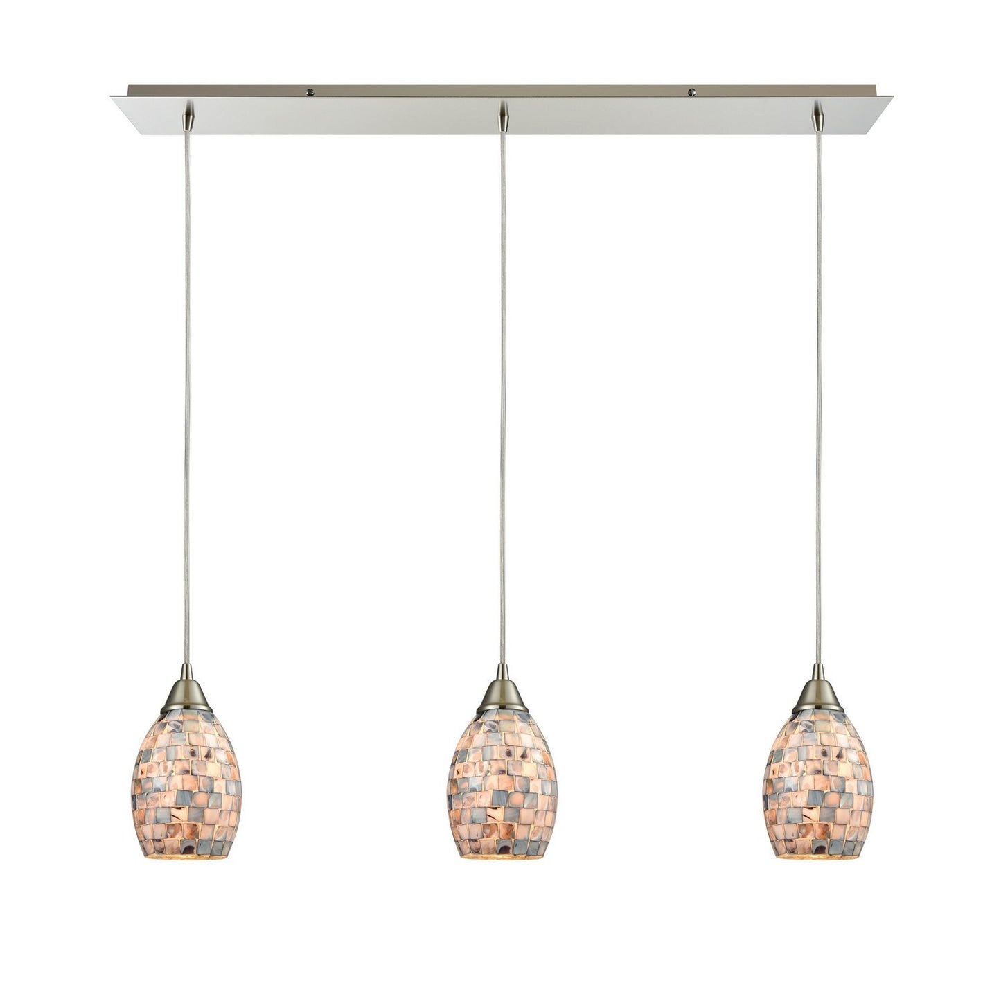 ELK Home - 10444/3LP - Three Light Pendant - Capri - Satin Nickel