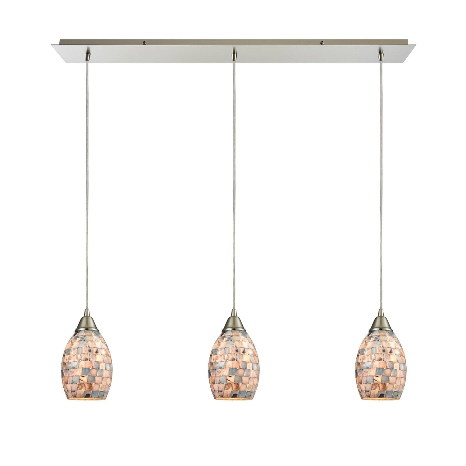 ELK Home - 10444/3LP - Three Light Pendant - Capri - Satin Nickel