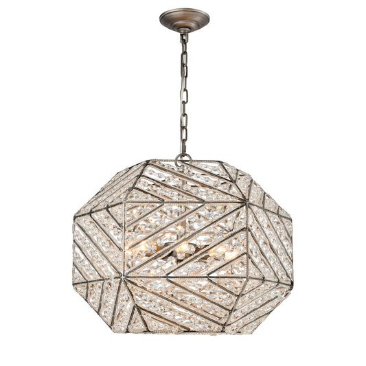 ELK Home - 11837/8 - Eight Light Chandelier - Constructs - Weathered Zinc